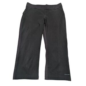 Columbia Pants Women S Black Titanium Omni-Dry Cropped Capri Hiking Running Zip